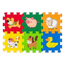 Plastica Pěnové puzzle ze zvířátky, 6 ks