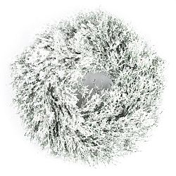 Umělý zasněžený věnec z trávy, pr. 30 cm
