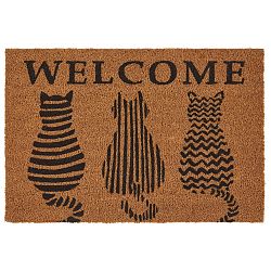 Dveřní Rohožka Welcome Cats, 40/60cm, Hnědá
