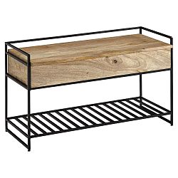Lavice Masiv Mango/kov Š: 90cm