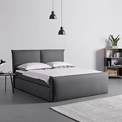 Postel Boxspring Alvaro, 180x200, Tmavě Šedá