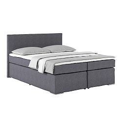 Postel Boxspring Nero Pl: 160/200cm, Tmavě Šedá