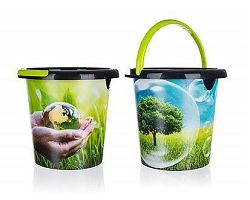 BRILANZ Kbelík plastový ECO 10 l, mix dekorů