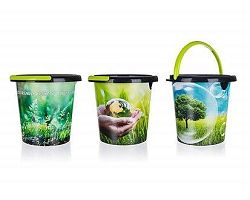BRILANZ Kbelík plastový ECO 5 l, mix dekorů