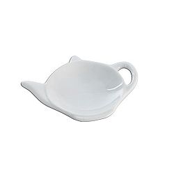 Podčajník porcelánový bílý