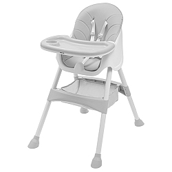 Baby Mix Jídelní stolička Nora šedá, 51 x 43 x 27 cm