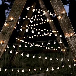 DecoKing Světelný vánoční řetěz Hvězdičky teplá bílá, 100 LED