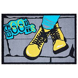 Grund Rohožka Boots šedá-modrá-žlutá, 40 x 60 cm