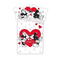 Jerry Fabrics Dětské bavlněné povlečení Mickey and Minnie Love 05, 140 x 200 cm, 70 x 90 cm