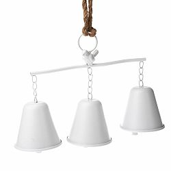 Kovové zvonky na tyčce Ringle bílá, 28 x 20 cm