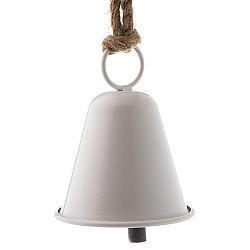 Kovový zvonek Ringle bílá, 9,5 x 12 cm