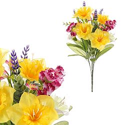 Mix umělých jarních květin, 25 cm