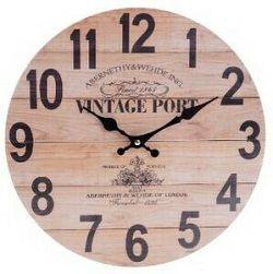 Nástěnné hodiny Vintage port, pr. 34 cm, dřevo