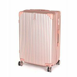 Pretty UP Cestovní kufr na kolečkách ABS25, L, zlatorůžová