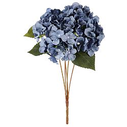 Pugét hortenzií modrá, 5 květů, 20 x 43 cm