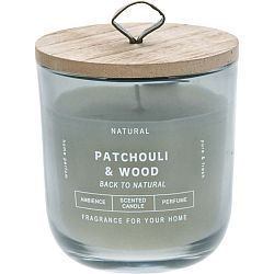 Svíčka ve skle Back to natural, Patchouli & Wood, 250 g