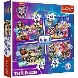 Trefl Puzzle Tlapková patrola Hrdinové 4v1 (35, 48, 54, 70 dílků)