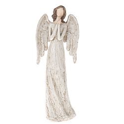 Vánoční dekorace Modlící anděl, 30,5 x 12 x 6 cm, polyresin