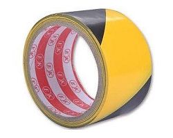 BECKFORD Páska lepící výstražná 44 mm / 25 m, žlutočerná