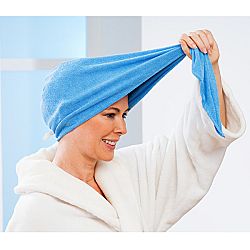 Magnet 3Pagen Ručníkový turban z mikrovlákna, modrá 25x70cm